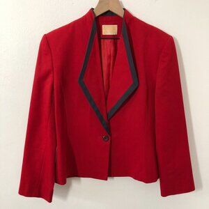 Pendleton Virgin Wool Blazer Women 12 Red Business Vintage